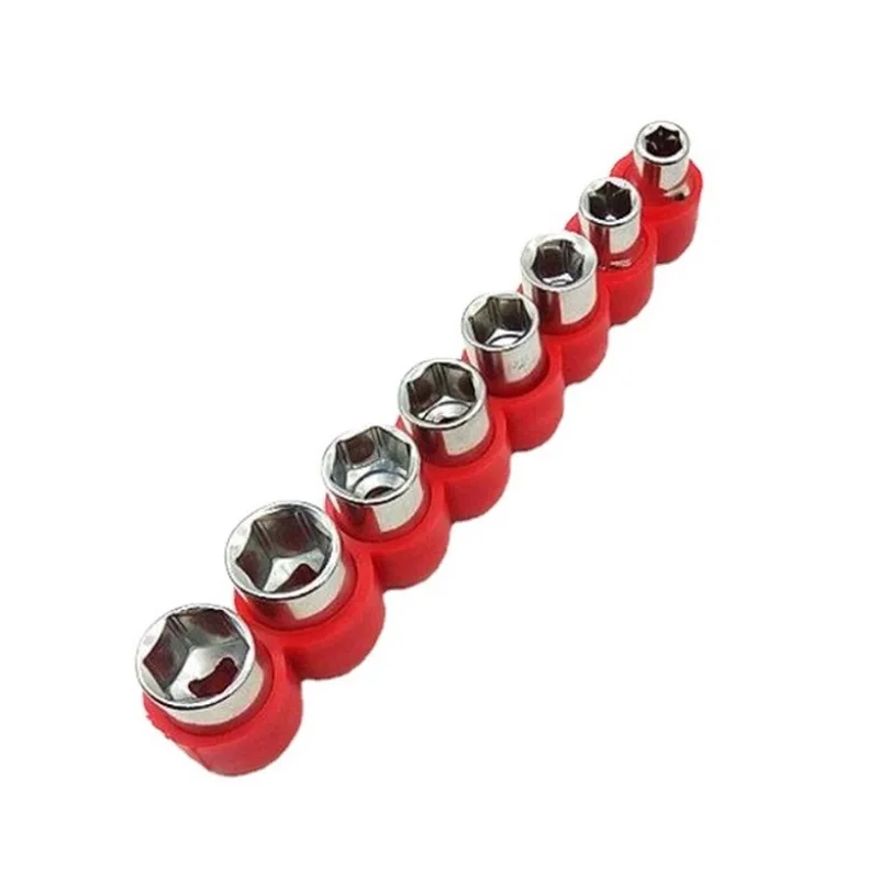 

8pcs 5-12mm 1/4 Inch Drive Hex Bit Socket Set 45# Steel Socket Wrench Adapter For Vehicle Electrical Maintenance Home Assembly
