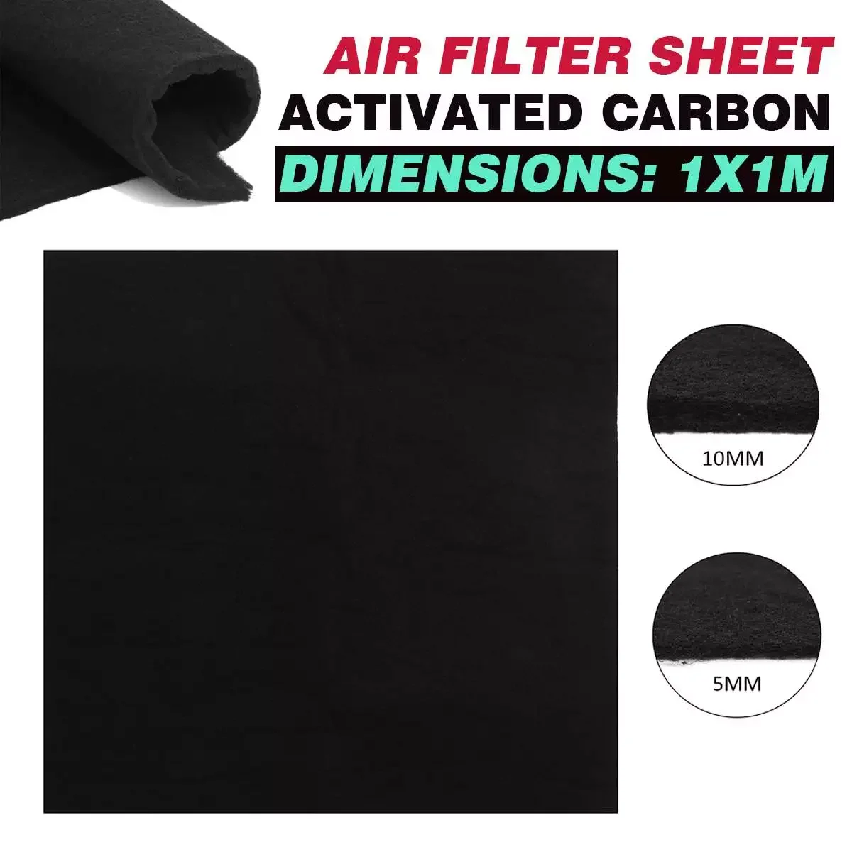 

1Pcs Universal Activated Carbon Foam Sponge Air Filter Sheet Pad 1mx1m HEPA Air Purifiers Accessories Purifier Filter Fabric