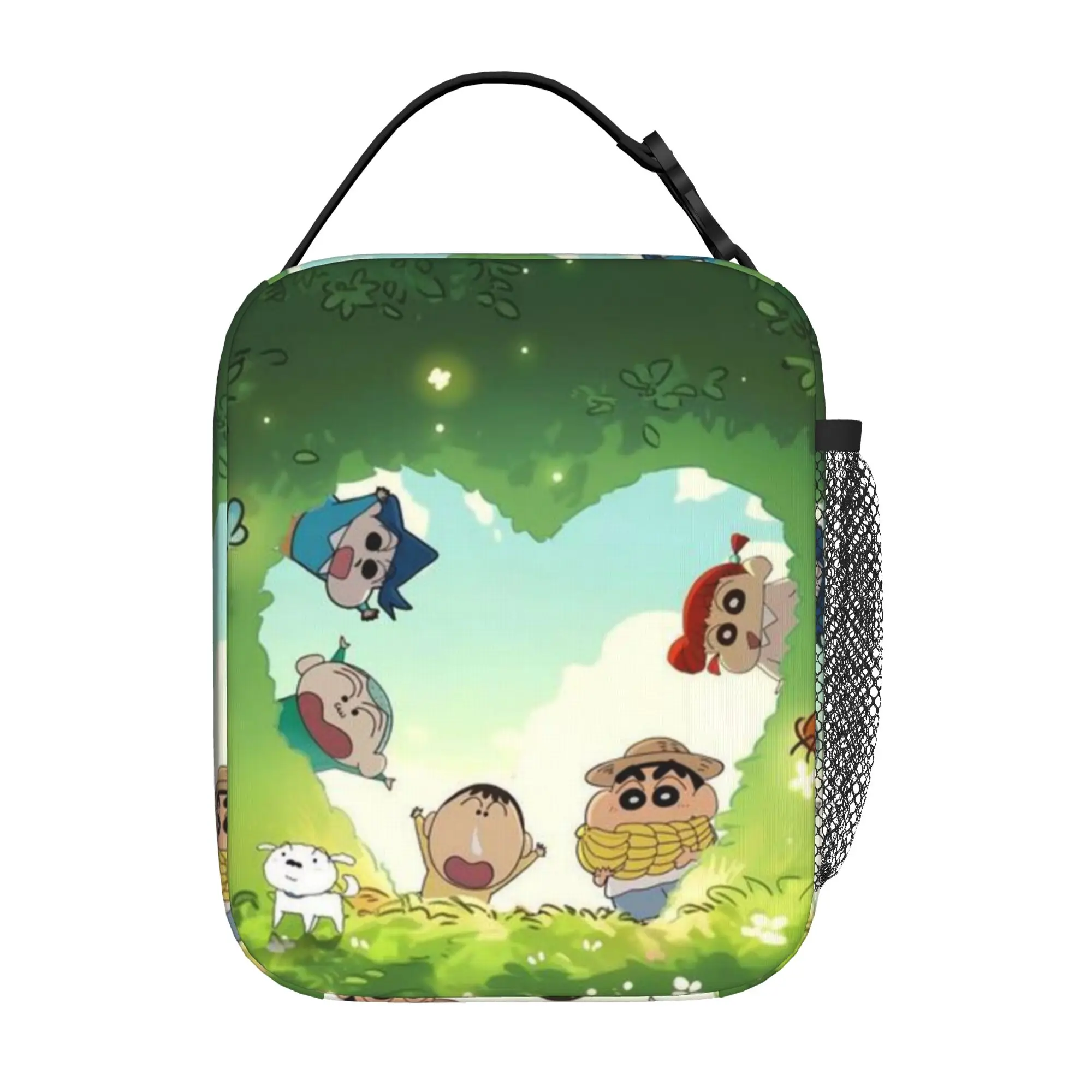 Фото Сезон к школе: портативная сумка для еды Crayon Shin-chan, дизайн Love Grassland, новый дизайн в стиле Харадзюку, персонализированная герметичная сумка для обеда. №1