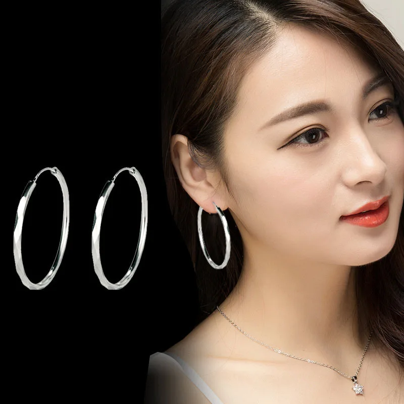 Модные Простые сексуальные женские серьги-кольца в Корейском стиле большие