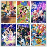 disney cartoon caharacter puzzles mickey minnie mouse creative diy jigsaw puzzle children early childhood education toys