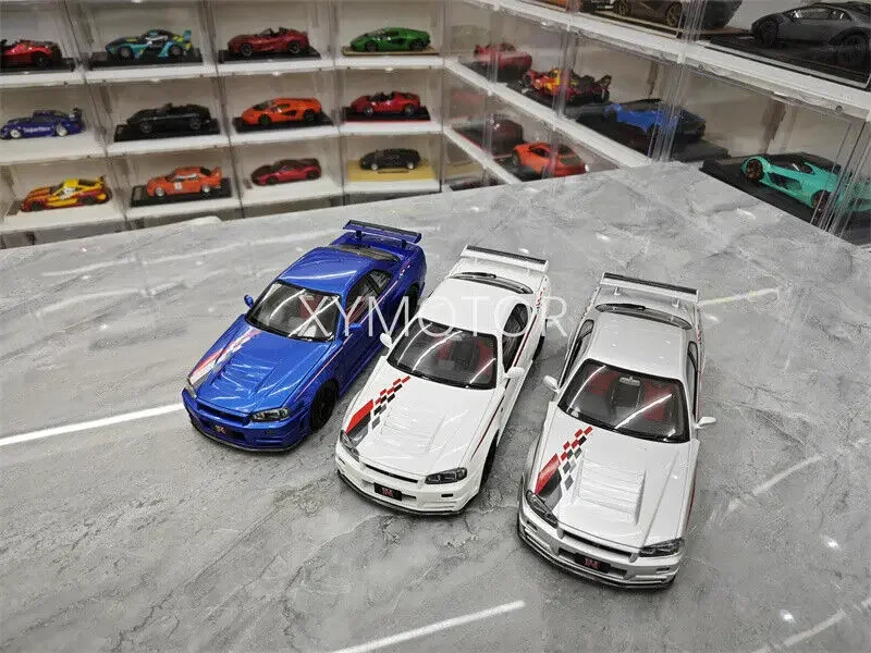 Motorhelix 1/18 для Nissan Skyline GT-R R34 NISMO индивидуальная металлическая литая под давлением