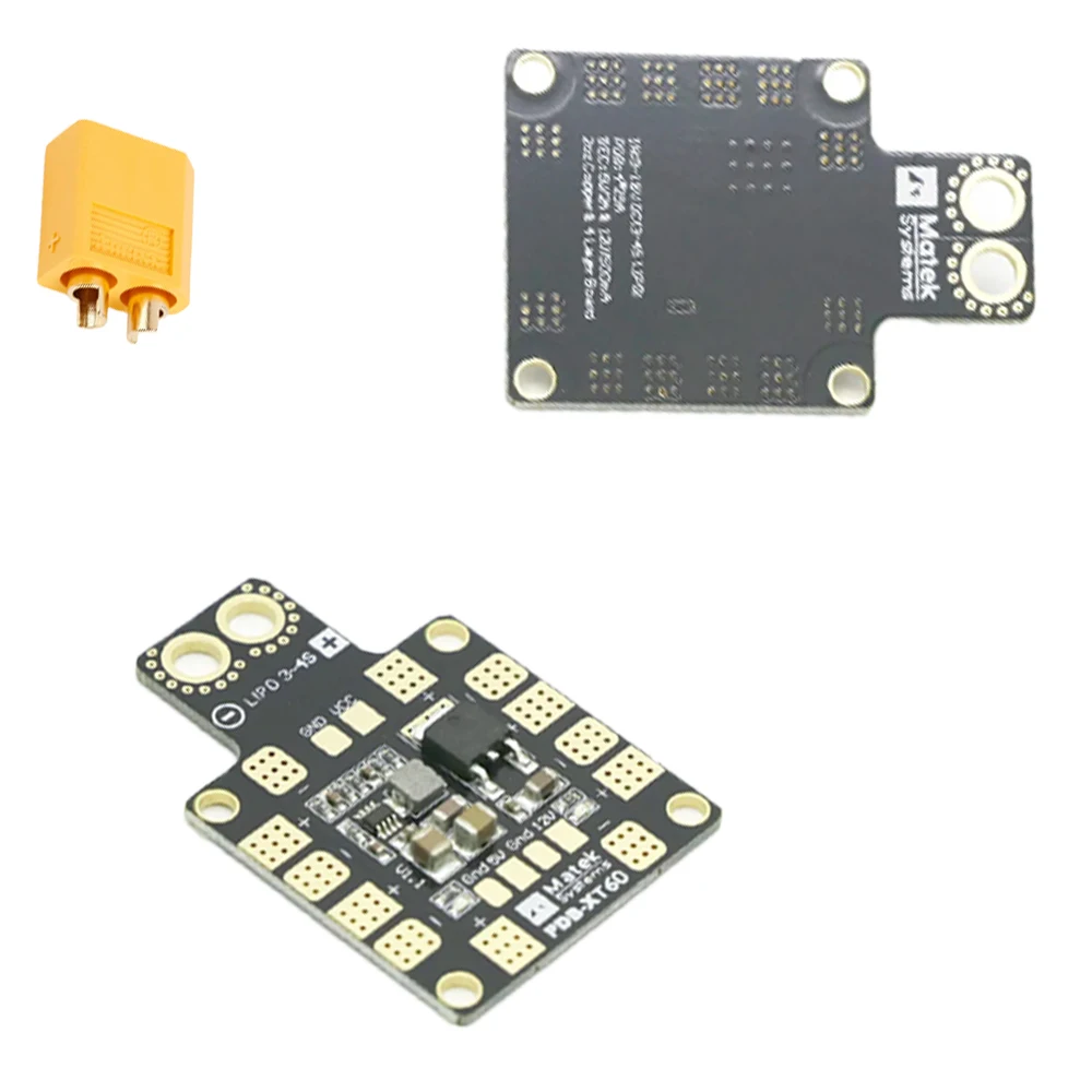 Matek Systems PDB XT60 с BEC 5V &amp 12V медная для радиоуправляемого вертолета FPV квадрокоптера