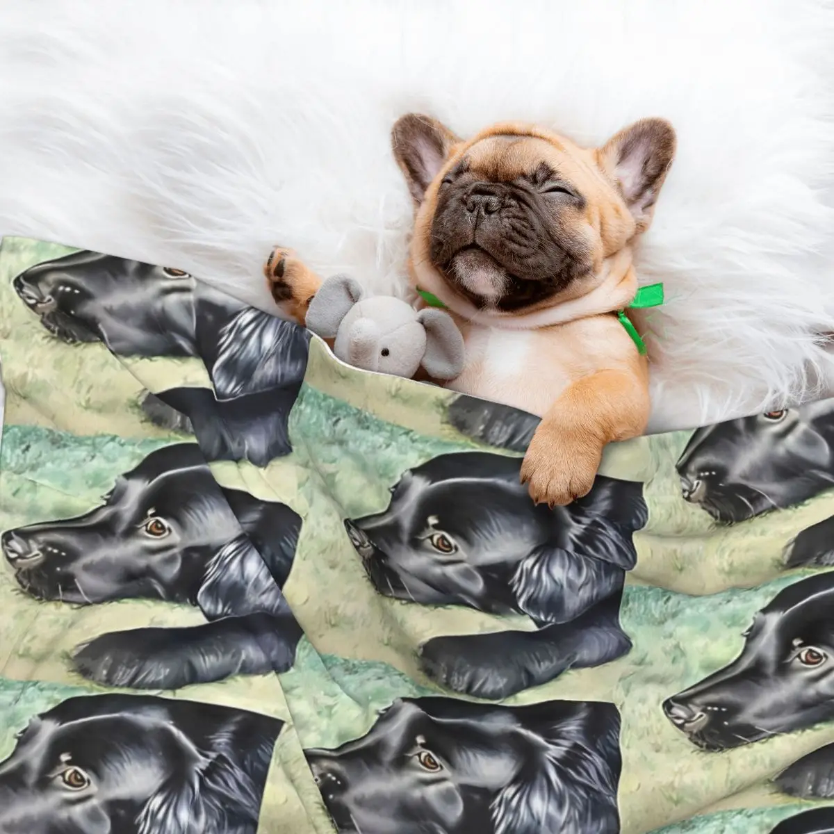 Теплое одеяло для домашних питомцев с плоским покрытием мягкое пушистое милое