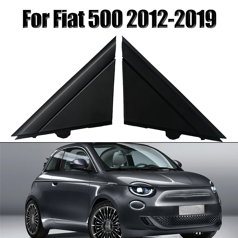 

1 Pair Car Rear Mirror Triangle Trim Plate For Fiat 500 2012-2019 1SJ85KX7AA 1SD00KX7AA Door Mirror Flag Cover Moldings