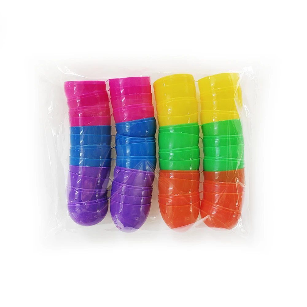 

12/24/50 Шт. Пасхальные Яйца, Яркие Пластиковые Конфеты, Украшение Для Пасхальной Вечеринки, Домашний Декор, Детский Сувенир