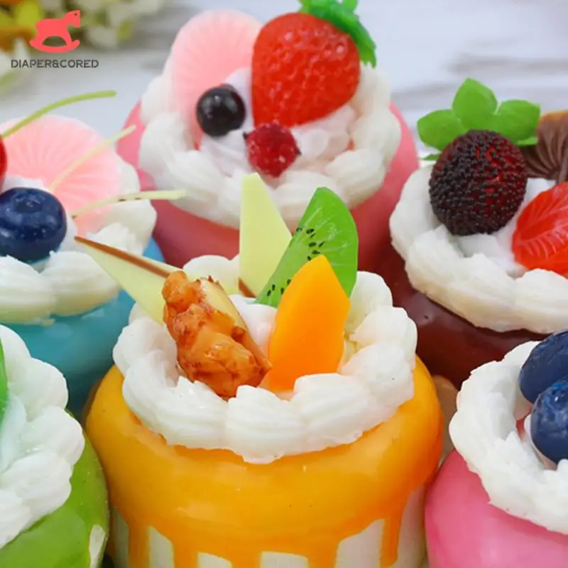 

Искусственные Кухонные мини-торты с фруктами десерт искусственная Еда Декор фотография Pro еда имитация торта модель Украшение чайного стол...