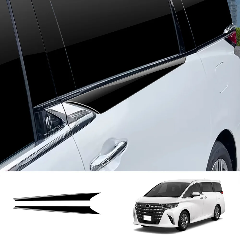 Для Toyota Alphard Vellfire 40 серия 2023 2024 черные внешние аксессуары для автомобилей средняя