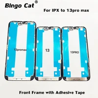 5pcslot top quality front bezel frame with adhesive tape for iphone 13 mini 12 11 pro max x xs max lcd middle frame repair