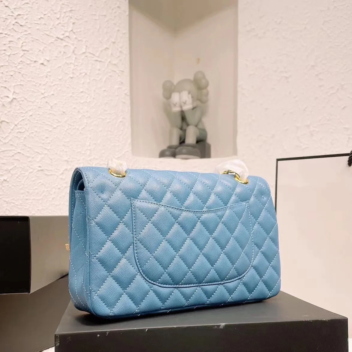 

2022 High Quality Classics Luxury Women's Handbag Classic Caviar Diamond Messenger Shoulder Bag Fashion Casual Leather