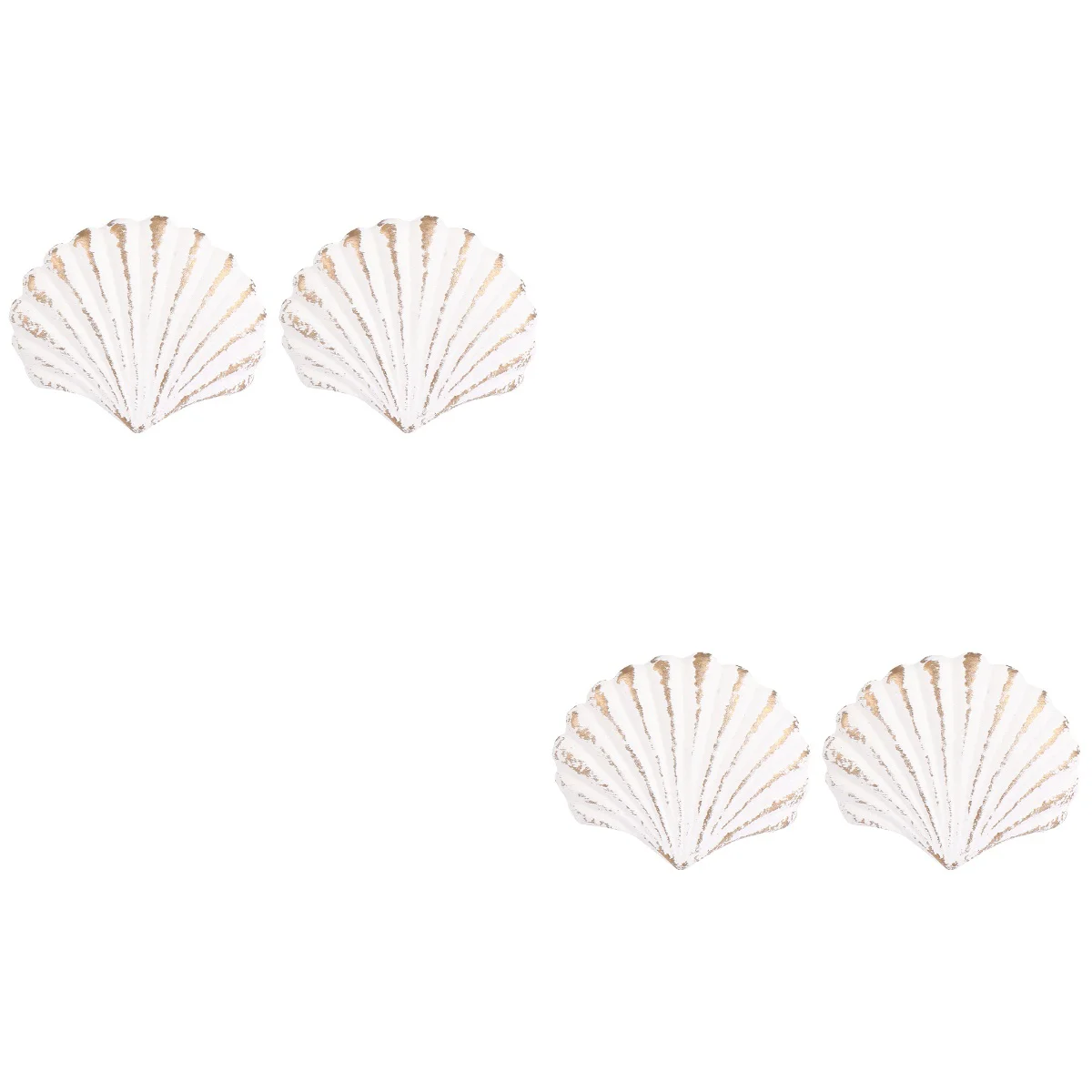 

4 PCS Curtain Frame Wooden Wardrobes Cabinet Pull Wardrobe Seashell Drawer Pulls Scallop Dresser Iron Kitchen Door Seaside