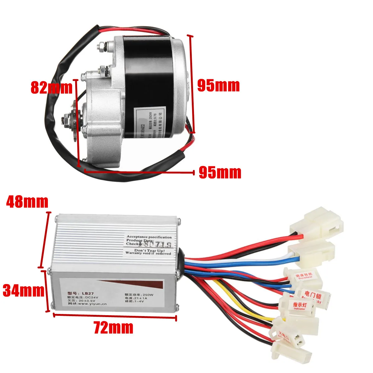 24V 250W велосипед модификации преобразования скутер Мотор контроллер комплект