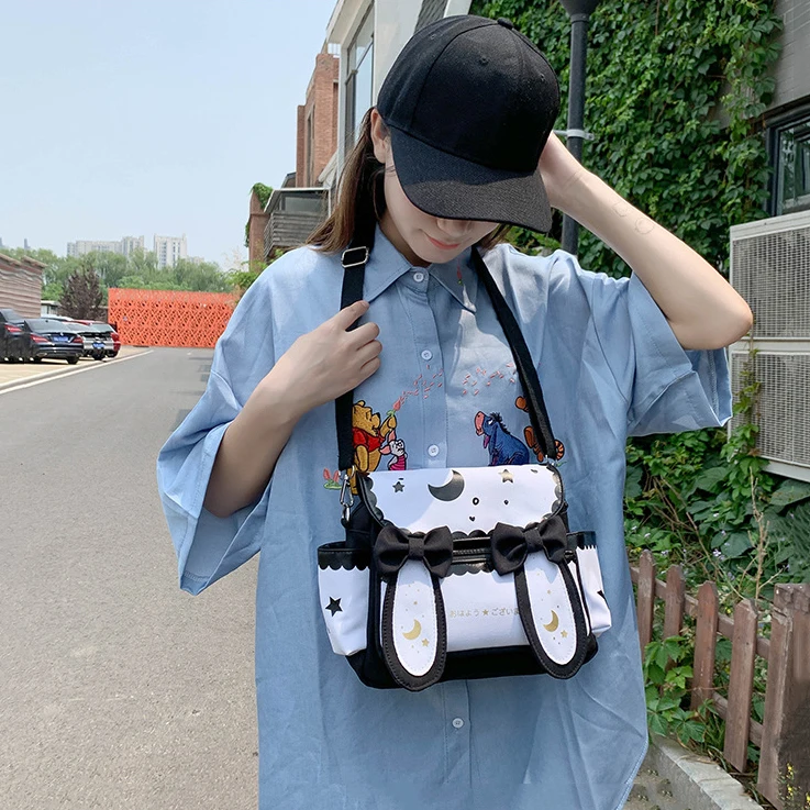 Summer Small Bag Japan Anime Cute Magic Department Sweet Star Moon Print Fashion Soft Girl Student Shoulder Bag Female Card Bag