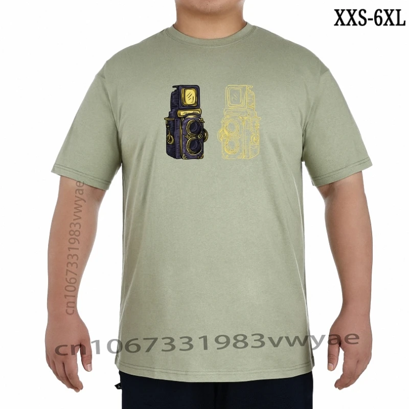 

Зеркальная Винтажная футболка с камерой в стиле стимпанк, Симпатичная повседневная весенне-осенняя крутая хлопковая Футболка с круглым вырезом для отдыха