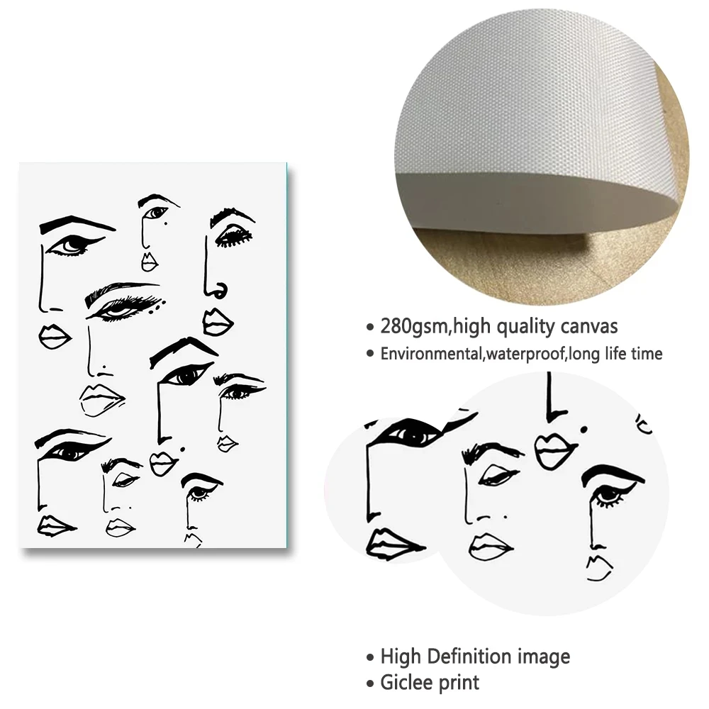 Модный эскизный постер All Face HD с принтом изображение лица иллюстрация красоты