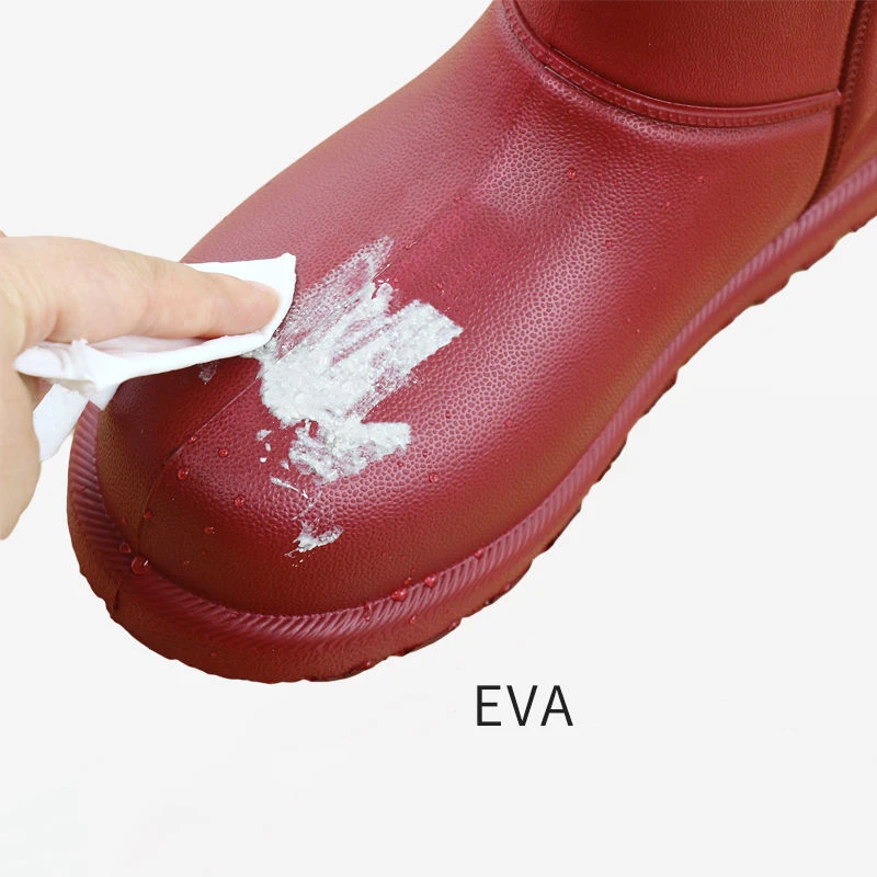 Женские непромокаемые рабочие ботинки для девочек зимние плюшевые теплые с