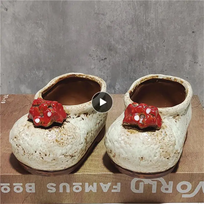 

Thick Remove Moisture Plant Vase Transpirable Cartoon Vase Drainage Comfort Flowerpot Design Ceramics Anti Aging Planter