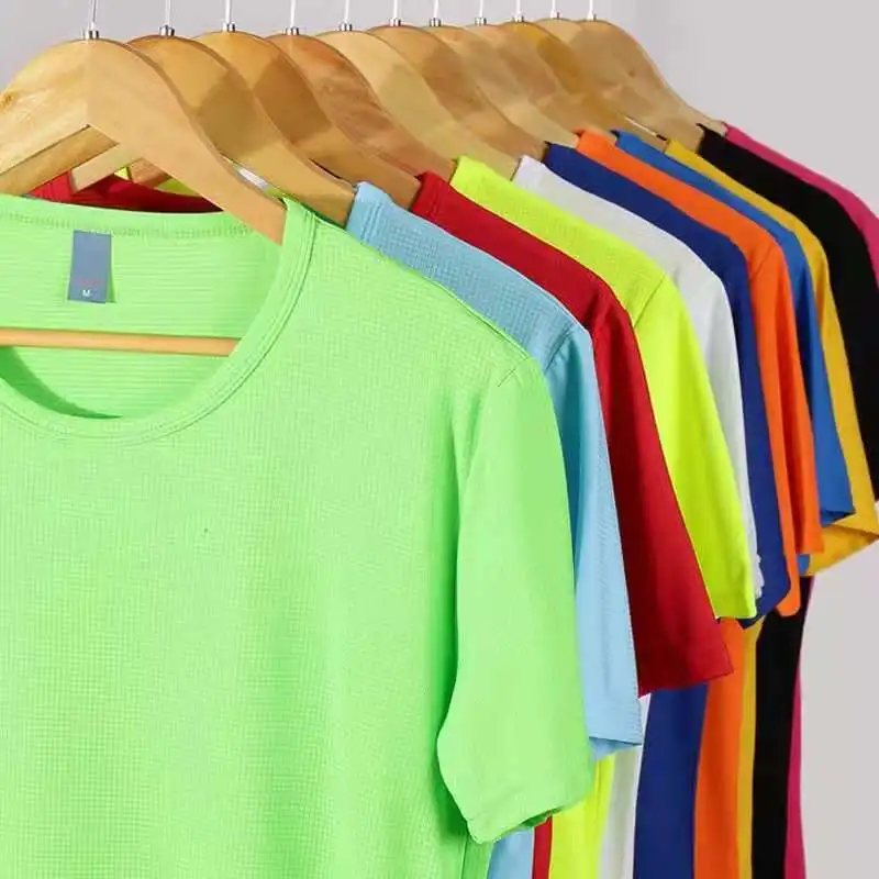 

Спортивная быстросохнущая футболка, сетчатая квадратная футболка для мужчин и женщин, 12 цветов, крутая тканевая футболка, качественная и до...