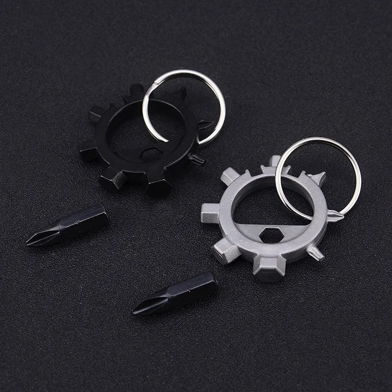 

1PC EDC Multifunction Convenient Gear Outdoor Bicycle Repair Pocket Tool Key Portable 12 Function Screwdriver Octopus Tools