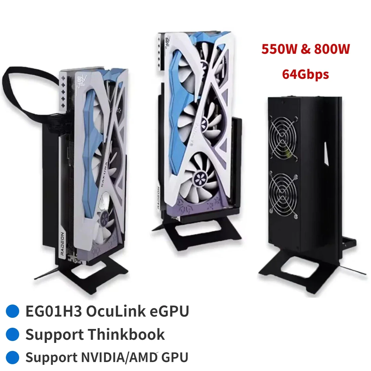 Мини-ПК OcuLink eGPU с горячей вилкой графическая карта док-станция GPU Gen4 64 Гбит/с
