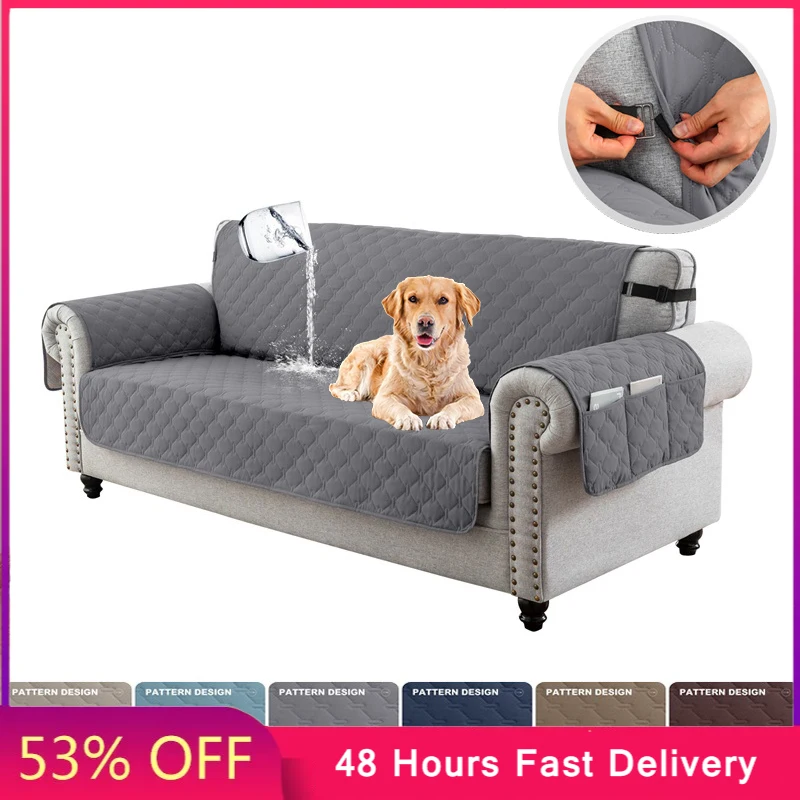 

1/2/3/4 Seater Water Repellent Sofa Cover Pet Dog Cat Kids Sofa Mat Quilted Anti-wear Armchair Couch Slipcovers for Living Room