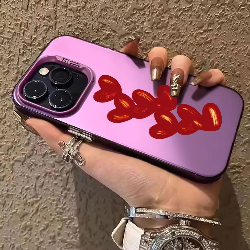 Для Redmi A3 13 13C 13R 12C A3x A2 A1 Plus Роскошный чехол Red Heart Silver IMD для Xiaomi 9 10 Prime2022 Phone Funda Cover