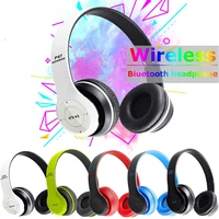 New P47 Wireless Headphones Bluetooth 5 0 Earphones Foldable Bass Helmet Support TF-Card For All Phone PS4 With Mic Headsets