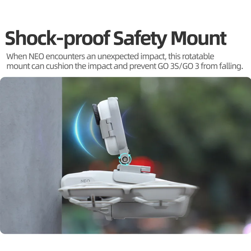 Регулируемое крепление для спортивной камеры DJI NEO Insta360 GO 3S/GO3