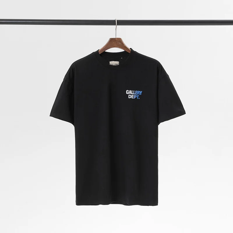 

Summer Men Women T-shirt DEPClassic Letter T-shirt Slogan LOGO Gradient Printing T-shirt Round Neck T-shirt