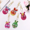 5/10pcs Diamond Painting Keychain 5D DIY Rhinestone Embroidery Key Ring Pendant Valentine's Day Gift Bouquet Diamond Painting 2