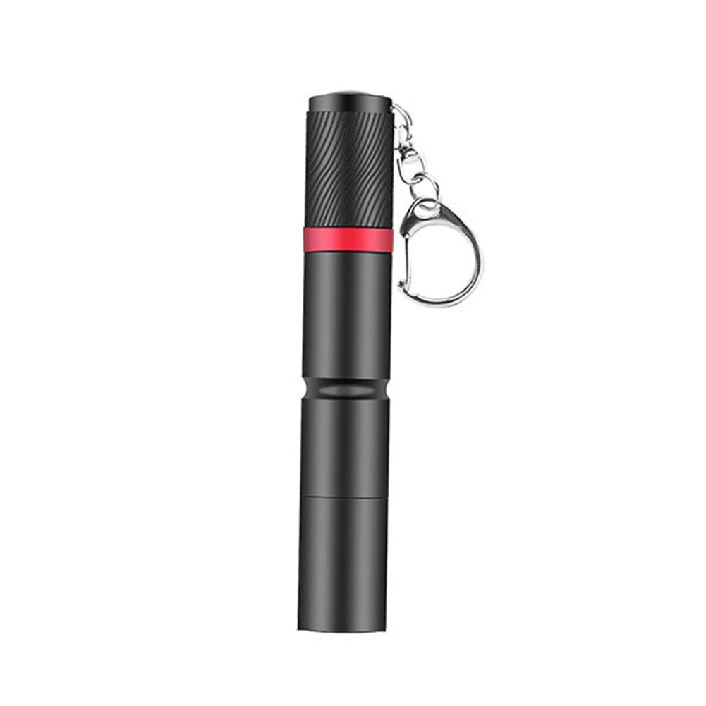 

Outdoor Camping Pen Light With Key Chain Handheld Mini Flashlight Portable Waterproof Battery Powered Emergency Aluminum Alloy