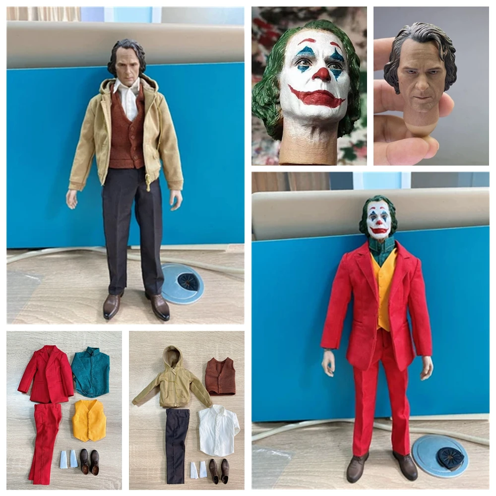 

1/6 Soldier Red Suit Casual Joker Suit Male Head Doll Clothing Accessories Clothes DIY Body Model Fit 12'' Action Figure