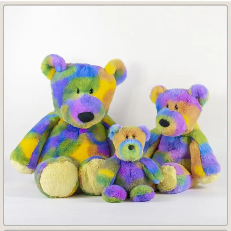

Kawaii Rainbow Bear Plush Toys For Girls Soft Pillow Cute Animals Colourful Rabbit Doll Room Decor Birthday Gift For Child Toys