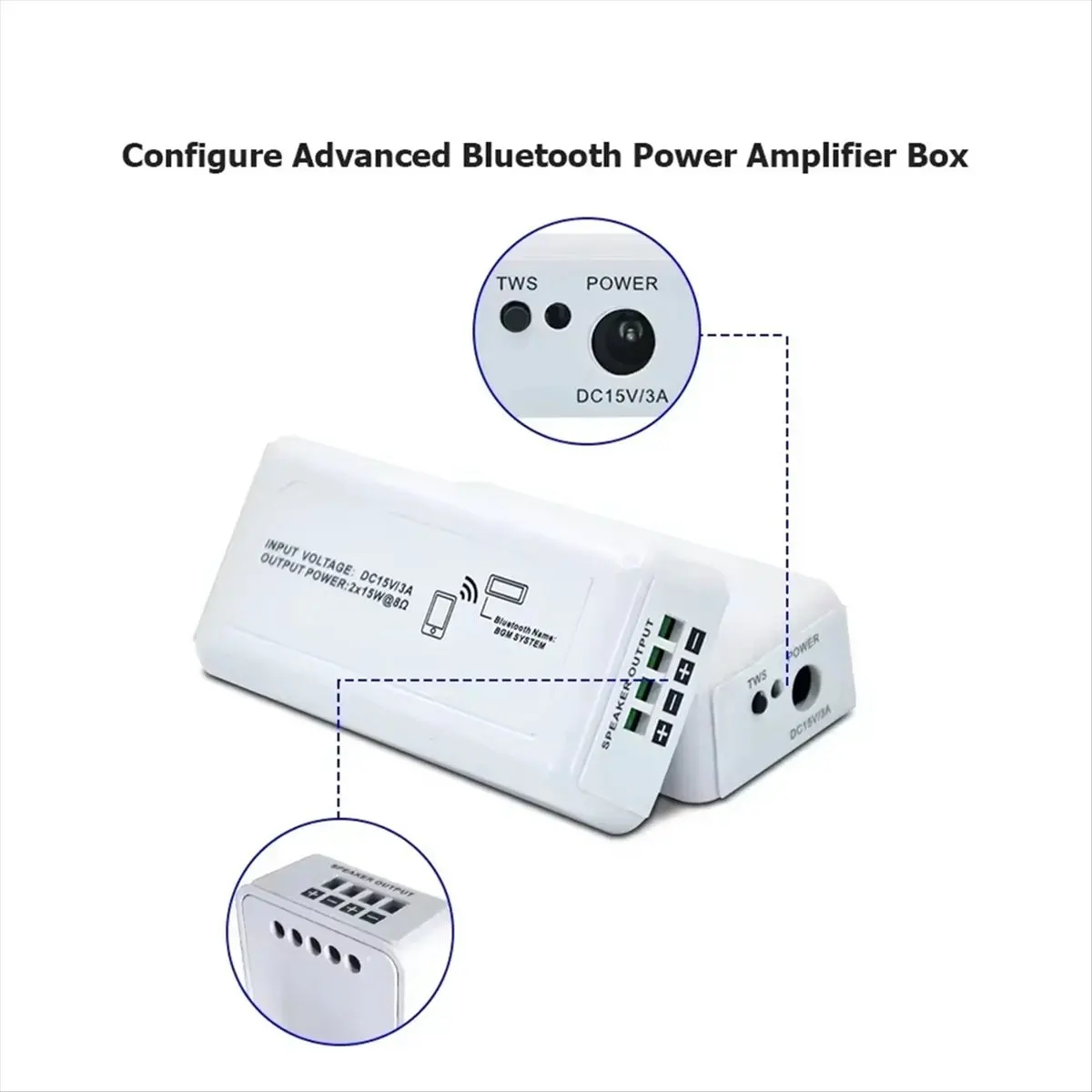 Фото (DT93) Bluetooth-усилитель звука для дома, мощность 15 Вт x 2, мини-усилитель для звуковой системы в ванной, музыкальные колонки для стен и потолка, вилка стандарта ЕС №5