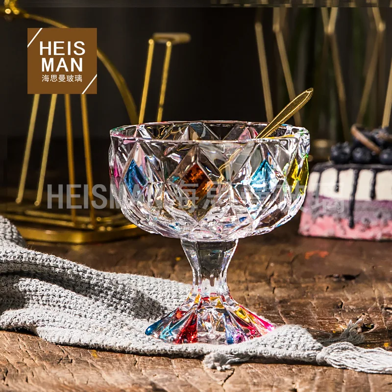 

Creative Ice Cream Cup, High Value, Hand-painted Tall Glass, Net Celebrity Ins, Dessert, Milkshake Cup, Ice Cream Bowl