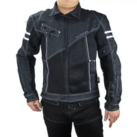 classic komine jk 006 motorcycle jacket racing jacket off road jacket denim mesh racing suit with elbow and back protection