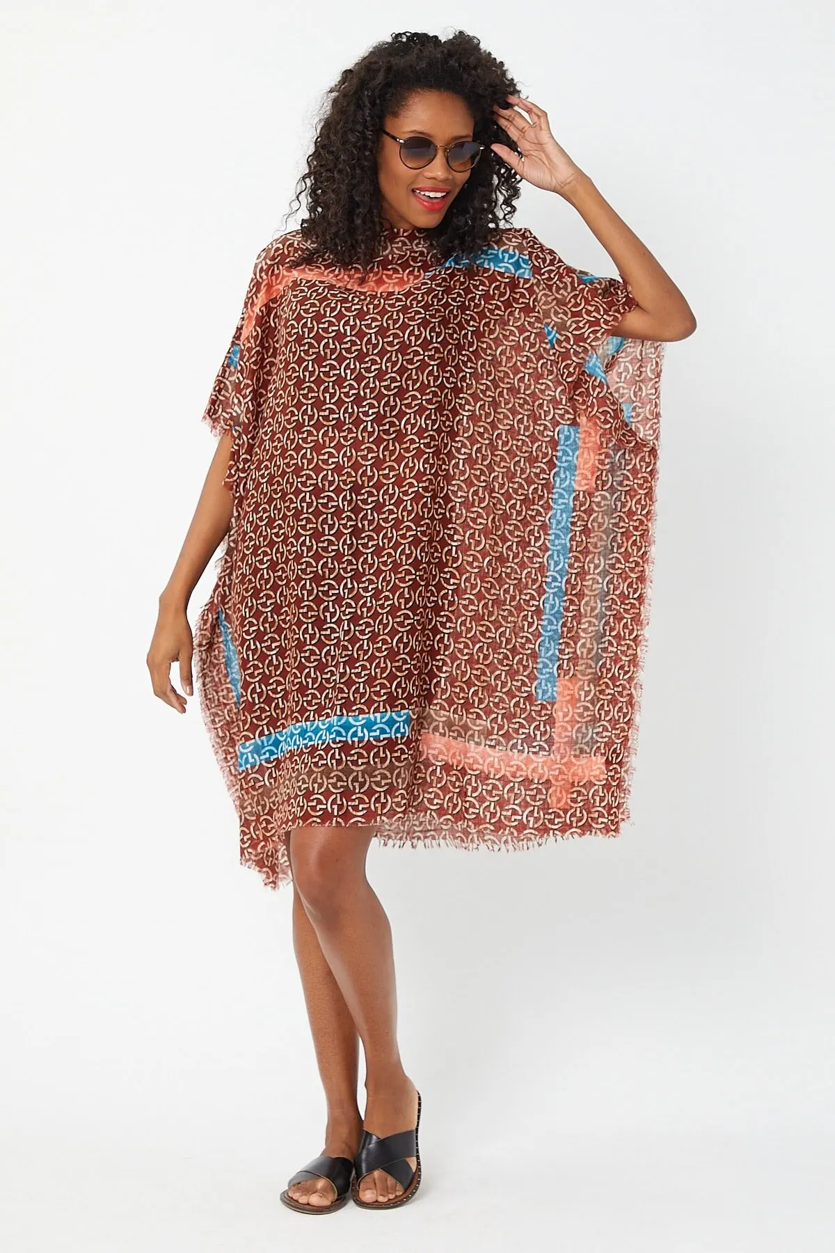 

Women's Pareo Claret Red Patterned Cotton Beach Dress Swimwear Cover Dress Sexy Tunic Suit Beachwear Female Beach Bikini Cover