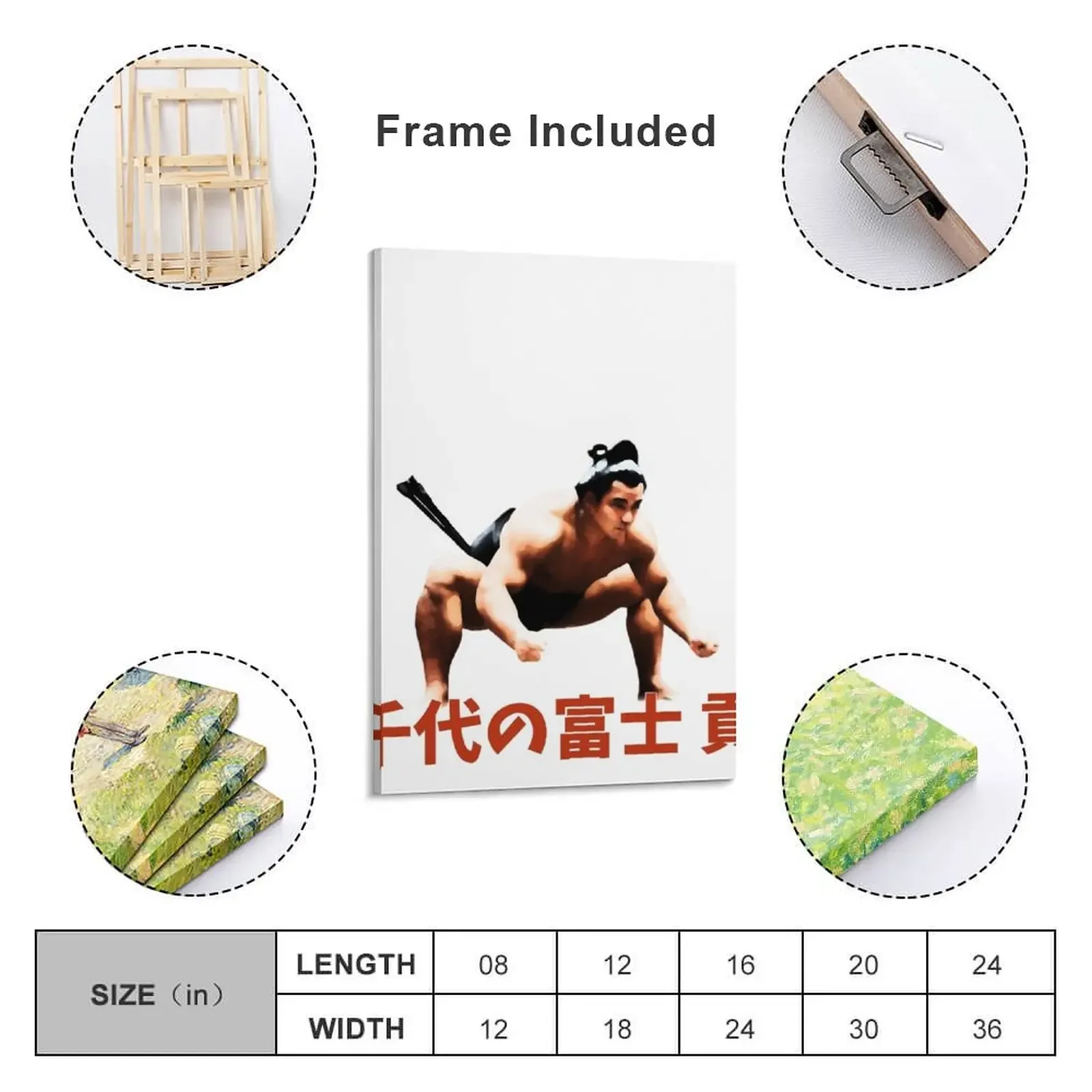 Yokozuna C Moyofuji Mitsugu Волк Холст Картина винтажный домашний декор декоративная картина