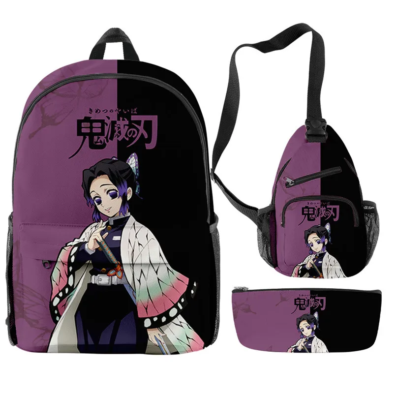 Anime Backpacks Kimetsu No Yaiba Tomioka Giyuu Mochila Students Teenage School Bags Men Oxford Laptop A4 Big Travel Bags