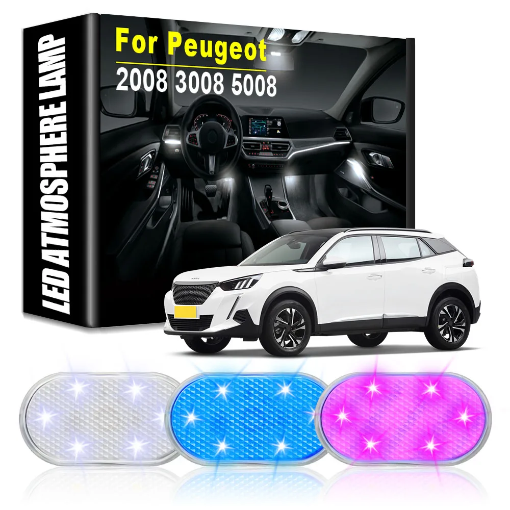 

Car LED Atmosphere Lights Car Rechargeable Touch led Lamps Automotive Goods Car Accessories Auto Tool for Peugeot 2008 3008 5008