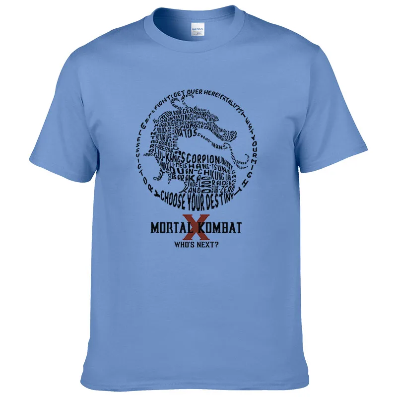Брендовая Футболка с принтом игры Mortal Kombat мужские футболки в стиле хип-хоп SUB-ZERO MK