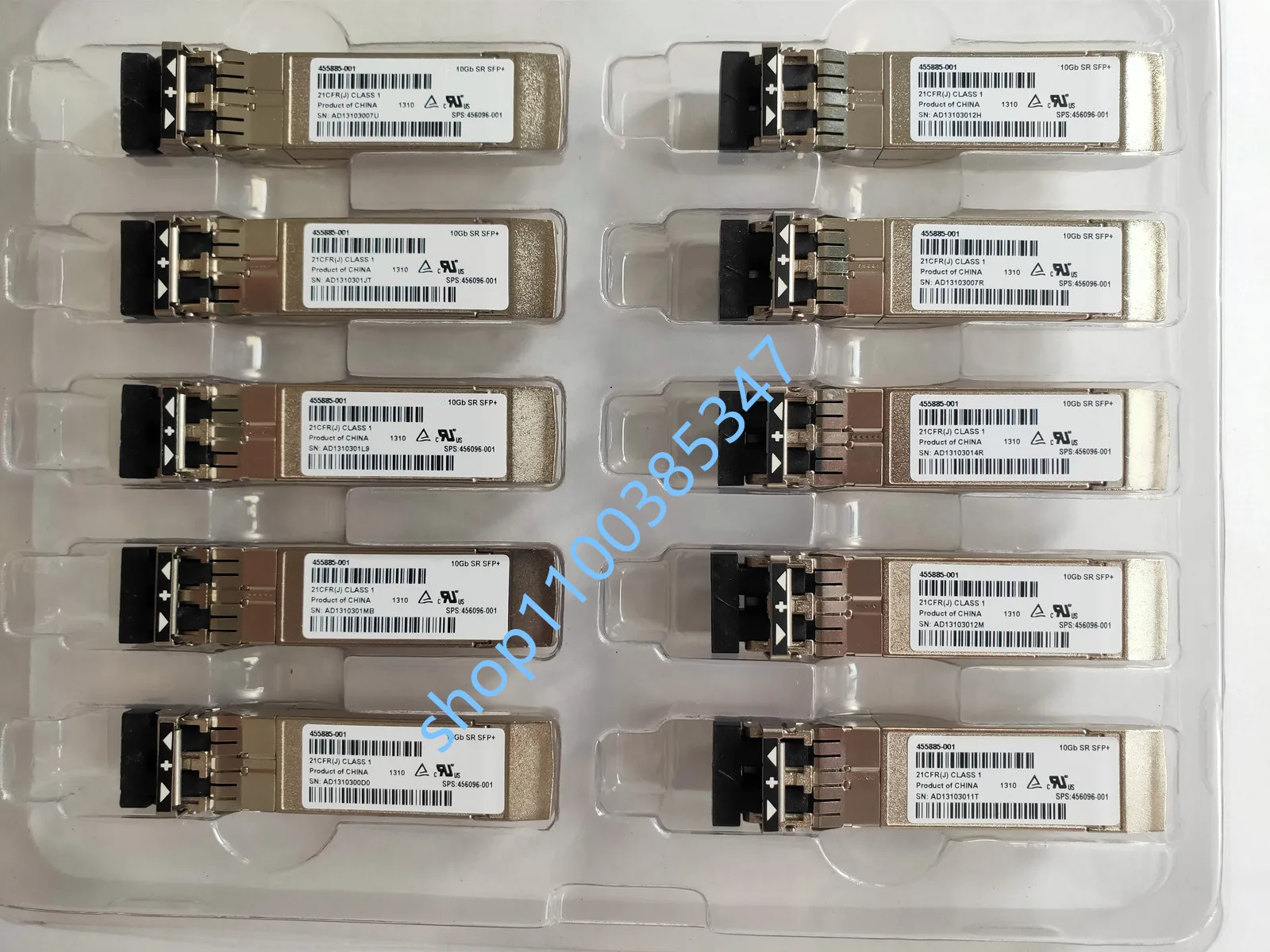 SFP 10g Transceiver/455883-b21/455885-001/456096-001/NC523/560FLR/NC530/GEN9/10GB Fiber Module Port Switch