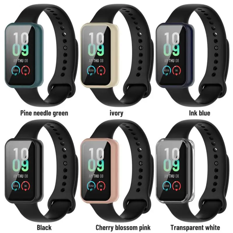 

Case Toughened Film Wristband Case Pc Smart Watch Protective Shell For Amazfit Band 7 Protective Cover Wristband Accessories