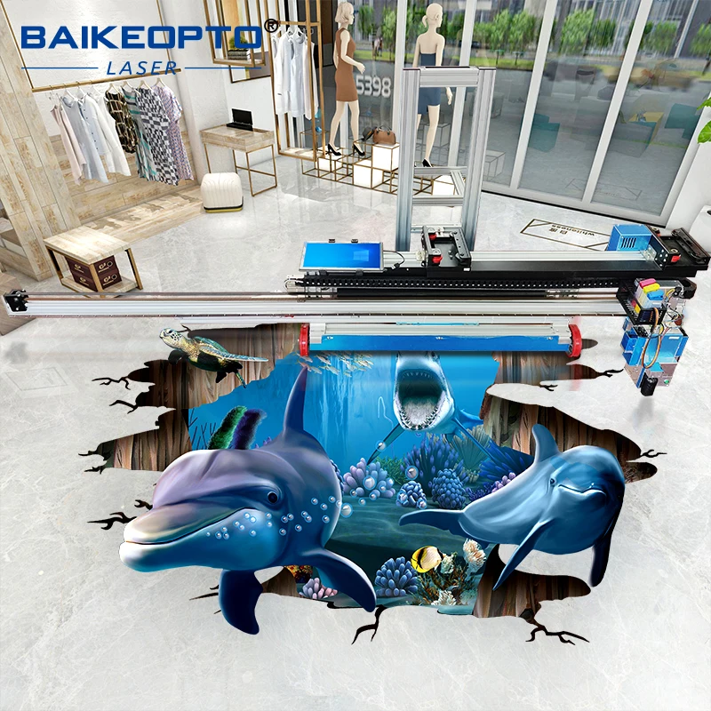 Фото BK-UV256T Автоматический настенный принтер CMYKW с 8 печатающими головками 3D и 5D эффектом иммунности, 11520 точек на дюйм №2