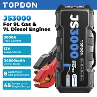 topdon 3000a jump starter power bank 12v car starting device 24000mah battery jump start for booster for 9l gas7l diesel js3000
