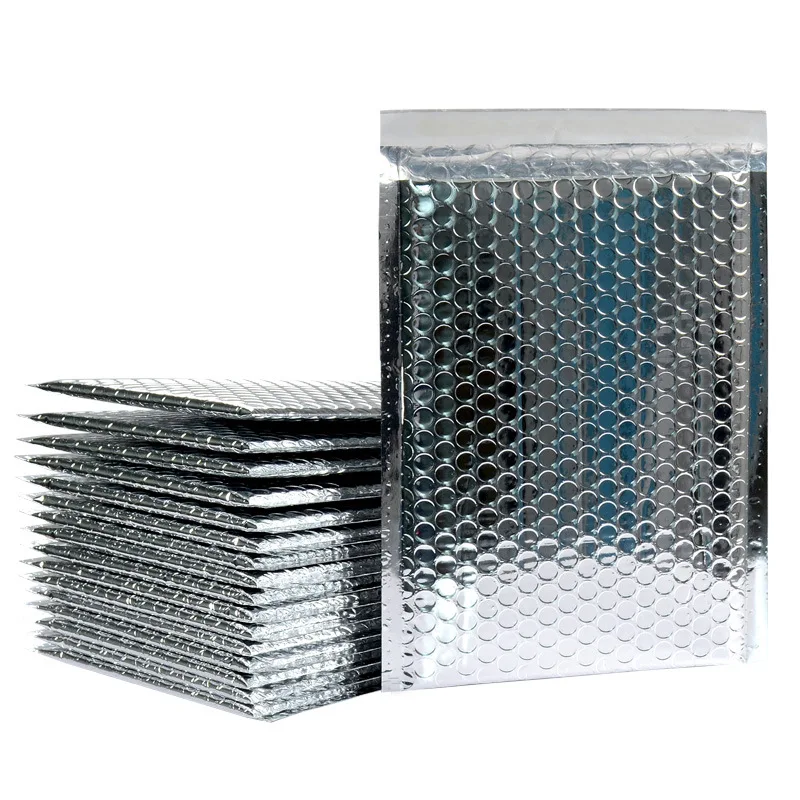 

Набор из 20 серебристых алюминиевых почтовых пакетов с пузырчатой пленкой