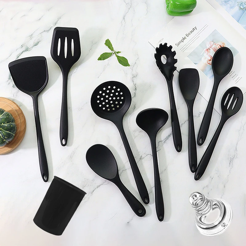 

8/9/Pcs/Set Silicone Kitchen Utensils Set Turner For Kitchen Cooking Tools Ladle Scoop Non-stick Cookware Kit Kitchen Accessori