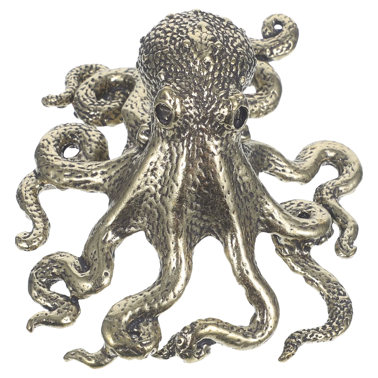 

Ornaments Brass Octopus Figurine Decor Home Miniatures Desk Topper Figure Figurines