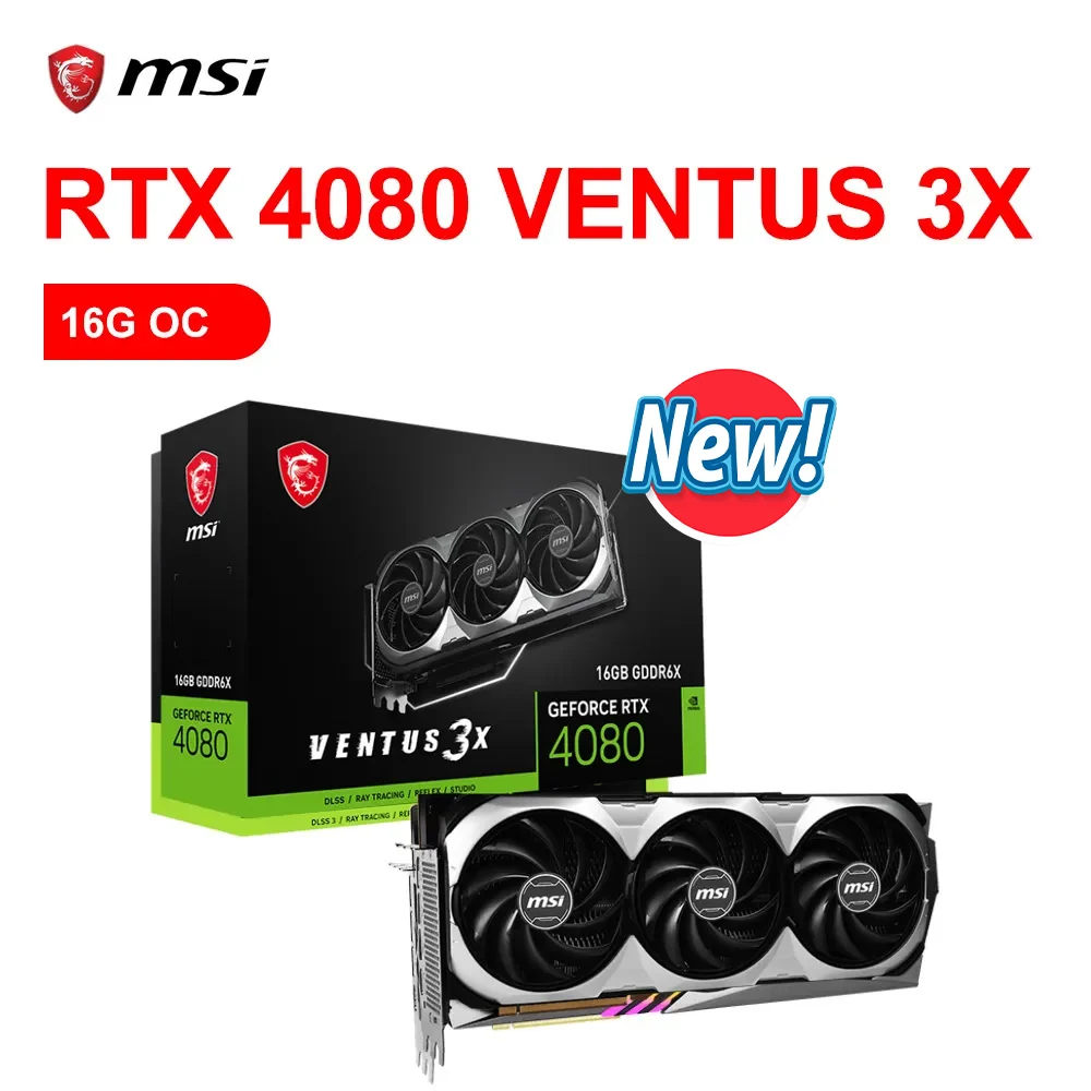 

MSI New Graphic Card RTX 4080 16GB SUPRIM X RTX 4080 GDDR6X 16GB 256Bit 16Pin 5NM 22.4Gbps Gaming GPU Video Cards placa de video
