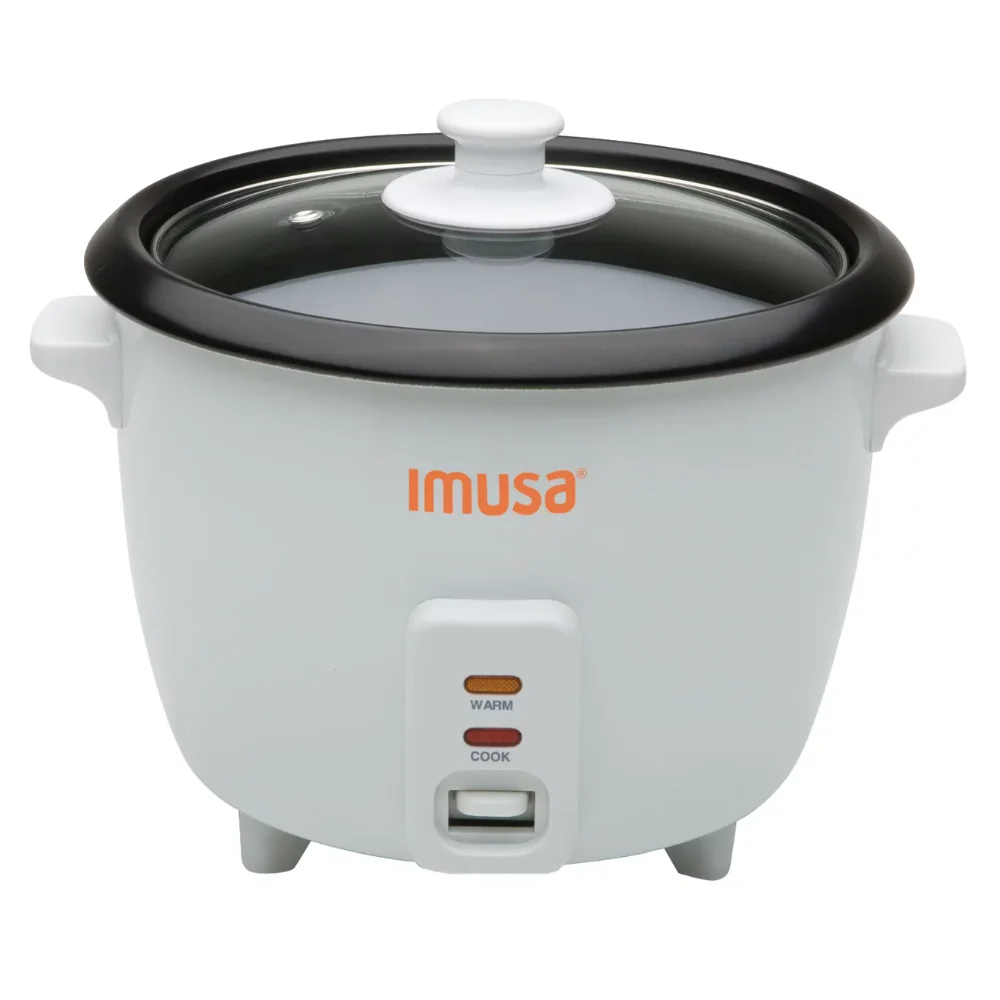 

Imusa Electric Rice Cooker with Bowl 8 Cup (Uncooked) 16 Cup (Cooked) Multi Cooker Portable Electric Cooker